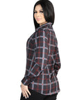 El General Casual Long-Sleeve Shirt in Black/Gray