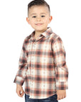 El General Orange/Beige Casual Long-Sleeve Shirt