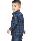 El General Black/Blue Casual Long-Sleeve Shirt