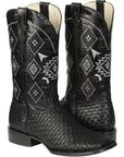 El General Men's Petatillo Rodeo Boots — Crazy Black