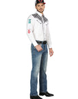 Centenario Bootcut Denim Jeans in Medium Blue