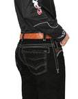 Centenario Bootcut Denim Jeans in Black