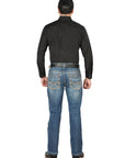 Centenario Bootcut Denim Jeans in Dark Blue