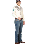 Centenario Bootcut Denim Jeans in Dark Blue