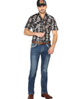 Centenario Bootcut Denim Jeans in Dark Blue