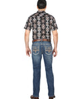 Centenario Bootcut Denim Jeans in Dark Blue
