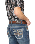 Centenario Bootcut Denim Jeans in Dark Blue