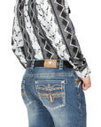 Centenario Bootcut Denim Jeans in Medium Blue