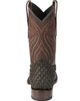 El General Men's Petatillo Leather Rodeo Boots in Chocolate