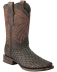 El General Men's Petatillo Leather Rodeo Boots in Chocolate