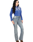 Centenario Bootcut Denim Jeans in Light Blue