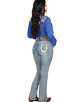Centenario Bootcut Denim Jeans in Light Blue
