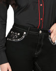 Centenario Bootcut Denim Jeans in Black