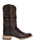 El General Men's Exotic Lizard Rodeo Cowboy Boots in Brown