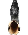 El General Men's Exotic Caiman Belly Cowboy Boots in Black