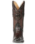 El General Men's Exotic Caiman Nuca Cowboy Boots in Brown