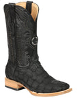 El General Men's Exotic Monster Fish Rodeo Boots in Black