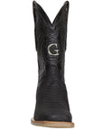 El General Men's Exotic Python Rodeo Boots in Black