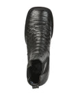 El General Men's Python Imitation Ankle Boots in Black