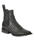 El General Men's Petatillo Woven Ankle Boots in Black