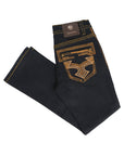 Centenario Men's Rinse Blue Denim with Gold Embroidered Details