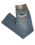 Centenario Men's Blue Denim with Embroidered Details