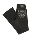Centenario Hip-Up Bootcut Denim Jeans in Black