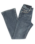 Centenario Hip-Up Bootcut Denim Jeans in Dark Blue