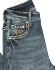 Centenario Bootcut Denim Jeans in Dark Blue