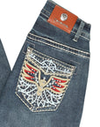 Centenario Bootcut Denim Jeans in Dark Blue