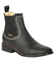 El General Men's Leather Ankle Boots in Black