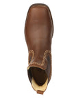 El General Men's Leather Ankle Boots in Brown