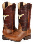 Jar Boots Men's Leather Cowboy Boots - Made in Mexico - Cognac Brown 45476