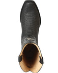 El General Men's Exotic Python Leather Cowboy Boots in Black