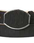 El General Men's Western Belt — Imitation Python in Black