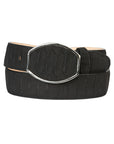 El General Men's Western Belt — Imitation Python in Black