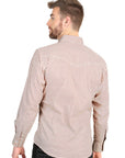 El General Men's Slim Fit Long Sleeve Western Shirt in Khaki