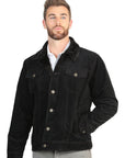 El General Men's Black Corduroy Sherpa-Lined Jacket