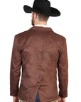 Brown Suede Western Blazer for Men
