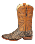 El General Men’s Leather Cowboy Boot - Made in Mexico - Alligator Crocodile Print Tobacco 45663