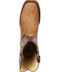El General Men’s Leather Cowboy Boot -Made in Mexico - Cowhide Honey Brown 45669