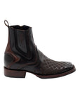 El General Men's Leather Ankle Boot with Zipper - Made in Mexico - Tobacco Brown 45673