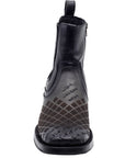 El General Men's Leather Ankle Boot with Zipper - Made in Mexico - Gray 45674