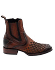 El General Men's Leather Ankle Boot with Zipper - Made in Mexico - Brown 45675