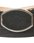 El General Men's Western Belt — Bull Neck Print in Black