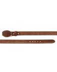 El General Men's Western Belt — Elephant Print in Tobacco