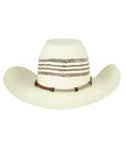 El General Men's 20X Palm Straw Western Hat — Mauney Crown in Tan