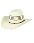 El General Men's 20X Palm Straw Western Hat — Mauney Crown in Tan