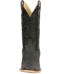El General Men’s Leather Cowboy Boots - Made in Mexico - Embossed Elephant Print - Black/Gray 45768