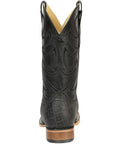 El General Men’s Leather Cowboy Boots - Made in Mexico - Embossed Elephant Print - Black/Gray 45768